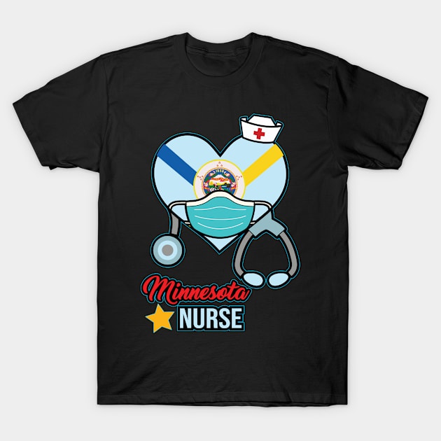 Minnesota Nurse  - Love RN LPN CNA State Nursing Gift T-Shirt by ScottsRed